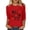 Red-E, variant on Penkiiy Women's Valentine's Day Fashion Printed T-shirt 3/4 Sleeves Blouse Round Neck Casual Tops XS Black