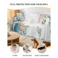 thumbnail image 4 of Beach Coastal Couch Cover, Summer Nautical Coral Shell Botanical Oversized Sofa Cover Blanket for 3 Cushion Couch, Sectional Sofa Slipcover Furniture Protector for Living Room Bedroom 71''x150'', 4 of 9