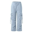 thumbnail image 6 of Women's Pants Casual Pants Blue Pants for Women Comfy Pants High Waisted Trousers Women Summer Outfits, 6 of 9
