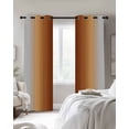 thumbnail image 4 of Dark Burnt Orange Grey Ombre Blackout Curtains for Bedroom Living Room Darkening Curtains 90 Inch Farmhouse Gradient Minimalist Black Out Window Curtain Privacy Window Treatment Drapes 52"x90"x2, 4 of 9