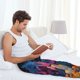 thumbnail image 5 of Balery Fantasy Cosmic Landscape Pantalones de pijama para hombre, pijama ultraligero, pantalón de descanso-Small, 5 of 6