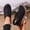 Black, variant on Womens Block Chunky Heels Dress Shoes Closed Toe Stacked Heeled Pumps Sandals Black 6(37)