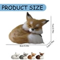 thumbnail image 3 of Simulation Fox Toy Furs Squatting Fox Model Home Decoration Animals World Collectible Gift for Animal Lovers (Fox-Brown), 3 of 8