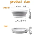 thumbnail image 2 of MITUMOMO Collapsible Wash Basin with Hanging Hole, Portable Multipurpose Wash Basin for Kitchen Sink Fruits Vegetables Home Camping, Easy Storage (Grey), 2 of 7