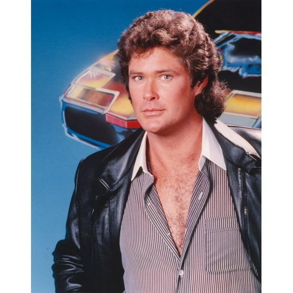 David Hasselhoff Portrait in Black Leather Jacket Photo Print (24 x 30)