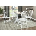 thumbnail image 4 of Miekor Furniture White Finish Round Dining Table 1pc Farmhouse Style Wooden Furniture Casual Dining Kitchen Breakfast Nook 1375, 4 of 5
