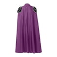 thumbnail image 5 of Virmaxy Halloween Costume Men's Costume Cloak High Stand Collar Gothic Style Cape with Gold Chains for Halloween Cosplay Party Dress Up Hot Pink, 5 of 7