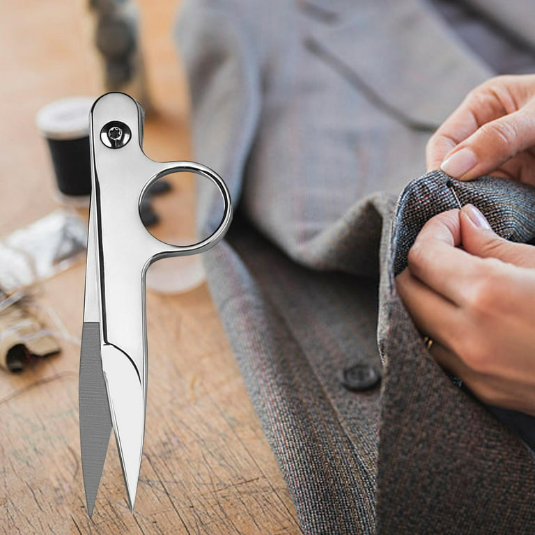 Hometu Sewing Scissors V Shape Durable Cross-Stitch Embroidery Gauze  Scissor Clipper Snip Thread Cutter Tool Blue 1PC
