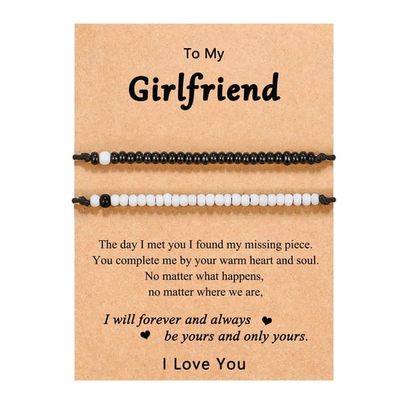 Smndg-T Couples Bracelets I Love You Morse Code Matching Bracelets for Couples Gifts for Him and Her, Long Distance Relationship Gifts for Boyfriend and Girlfriend