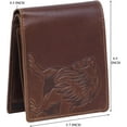 thumbnail image 2 of RFID Bifold Leather Wallet For Men with Flip Up ID in Vintage Buffalo Brown, 2 of 2