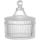 thumbnail image 1 of Plato de dulces con tapa Tazón de dulces decorativo Tarro de dulces cubierto de cristal Tarro de boticario de vidrio Tarro de buffet de dulces de boda Tarro de comida con forma de tienda (tr, 1 of 5