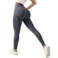 thumbnail image 5 of BODOAO Sculpting Fit Lounge Curve Contouring Non See Through Full Length Capri Workout Compression Support Tummy Control Buttery Soft for Gym Grey XL, 5 of 7