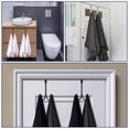 thumbnail image 3 of Over The Door Hooks, 2 Pcs Heavy Duty Metal Over Door Double Hooks for Hanging Wreath, Towels, Clothes, Hats, Over Door Double Hanger for Kitchen Bathroom, 3 of 7