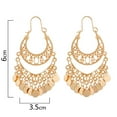 thumbnail image 5 of Grofry 1 Pair Hanging Earrings Vintage Sequin Tassel U-shaped Hollow Out Exquisite Stainless Anti-allergy Bohemian Ethnic Party Prom Dangle Earrings, 5 of 7