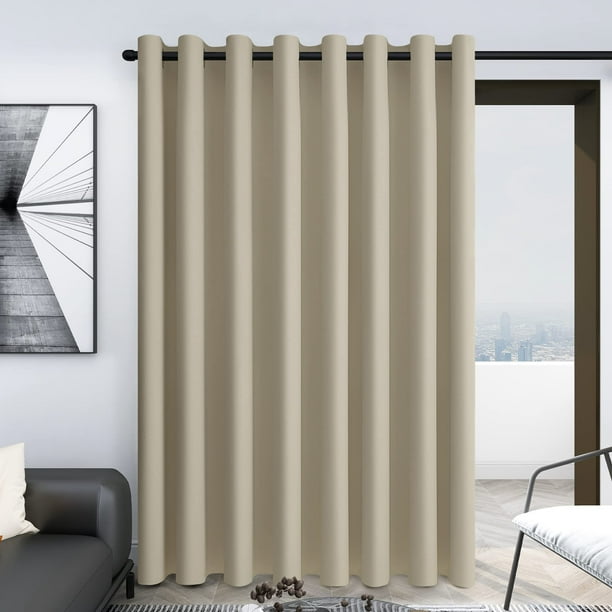 Sliding Door Curtains Wide Width Light Blocking Ds For Bedroom Living Room 1 Panel Com Sliding Door Curtains Wide Width Light Blocking Ds For Bedroom Living Room 1 Panel Size 42 X 120 Beige, Living Room Sliding Door Curtains