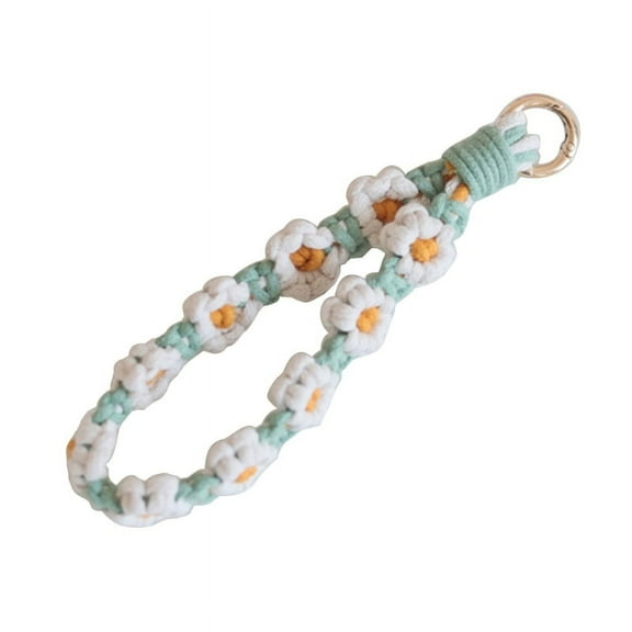 Flower Wristlet Keychain Key Strap Wrist Lanyard Bracelet Keyring Easter Gifts Key Chain Party Decors