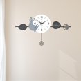 thumbnail image 1 of Reloj de pared, decoración de pared, números arábigos, fácil de leer, reloj colgante para el hogar, la cocina, el dormitorio, la oficina 44 cm x 88 cm, 1 of 8