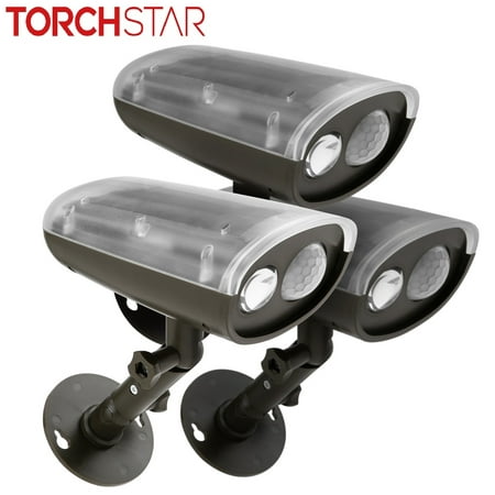 Torchstar 3 Pack Led Solar Powered Outdoor Security Light With Torchstar 3 Pack Led Solar Powered Outdoor Security Light With Motion Sensor Waterproof Wireless Wall Lights Com