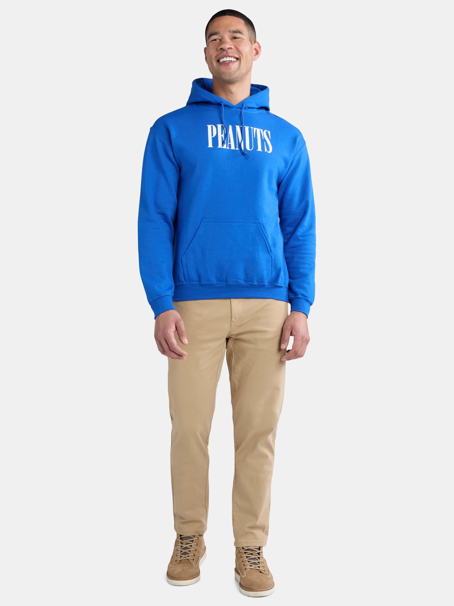 Peanuts and the Gang Men's and Big Men's Graphic Hoodie with Long Sleeves, Sizes S-3XL