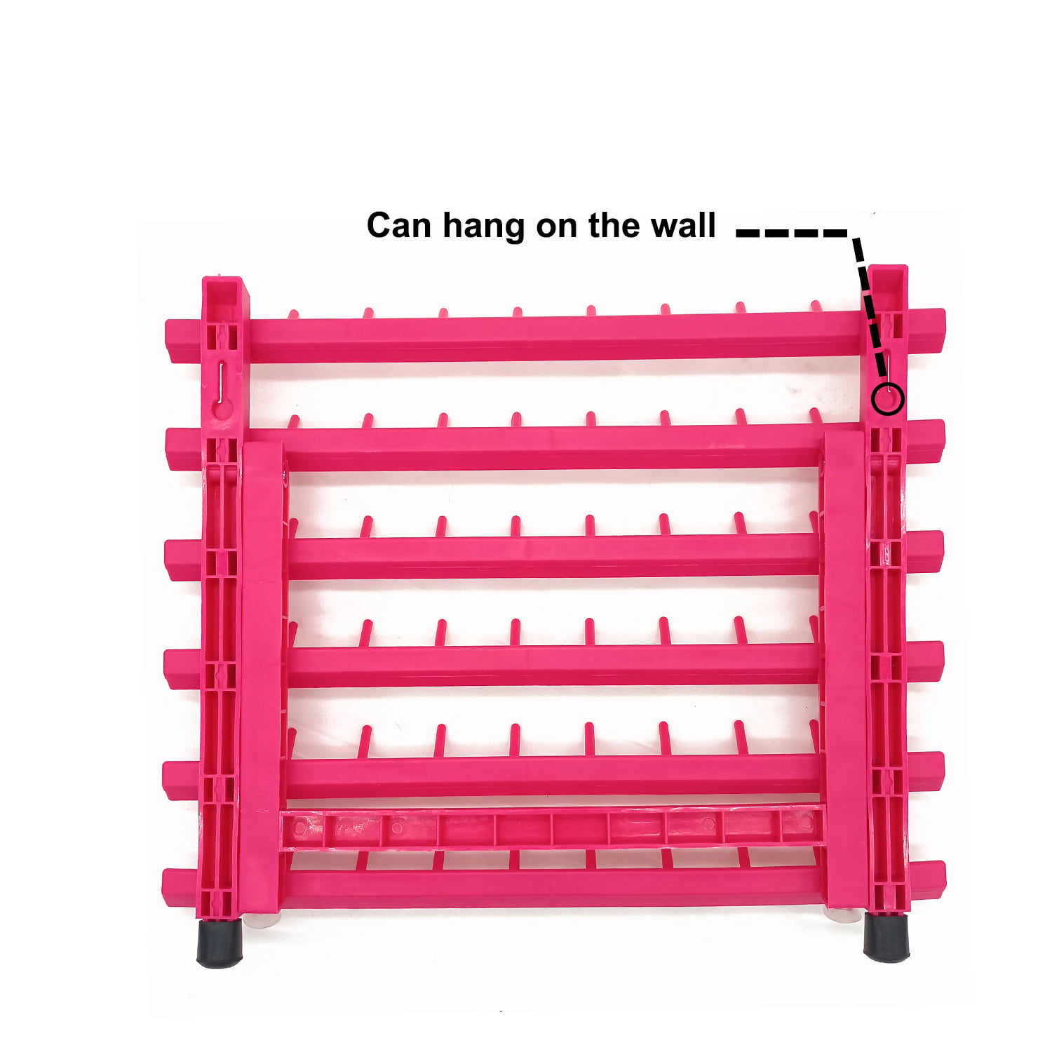 Braid Rack Braiding Hair Rack with 60 Pegs Standing Hair Holder with 60  Spools - Ergonomic Braid Rack for Stylists (60 Spool, Rose red) 