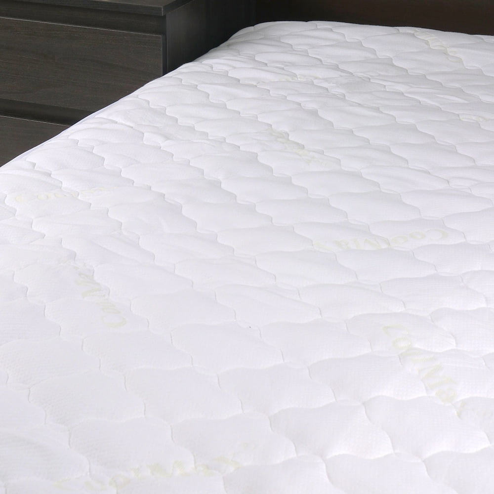 White Mattress Pad Quilted Fitted Mattress Protector Cooling - Temu