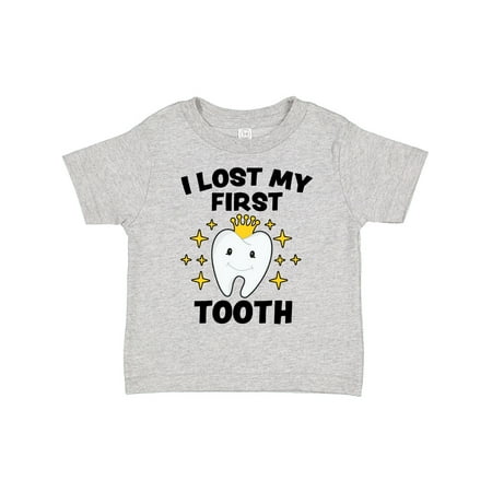 

Inktastic I Lost My First Tooth with Cute Tooth and Sparkles Gift Toddler Boy or Toddler Girl T-Shirt