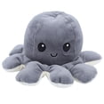 thumbnail image 1 of Pulpo de peluche reversible de doble cara, juguete para bebé (gris y beige), 1 of 14