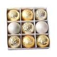 thumbnail image 1 of 9 Piezas Adornos de Bolas de Navidad Adornos Colgantes Decorativos Decoraciones para es de Navidad de 8 cm para Guirnalda Festival Porche Hogar , oro, 1 of 8