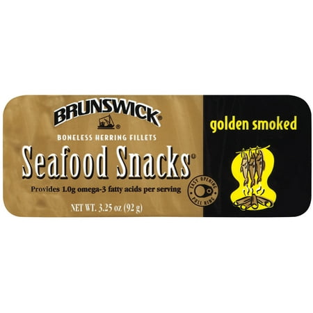 (3 Pack) Brunswick Golden Smoked Seafood Snack, 3.53 oz