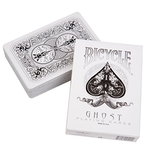 Bicycle Ghost Playing Cards by Ellusionist White Thick Stock Walmart