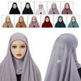thumbnail image 5 of Chiffon hooded headscarf Instant Shawl Butterfly Curve Shwal Cotton Jersey O4T4, 5 of 8