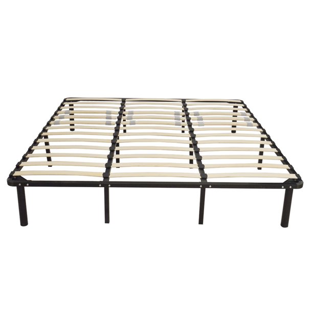 Kepooman Wooden Bed Slat and Metal Iron Stand, Head Support/Bed Frame