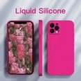 thumbnail image 2 of Soft Square Liquid Silicone Case For iPhone 15 14 11 13 12 Pro Max Mini Plus X XR XS Max 7 8 SE 2022 Protective Back Cover Pink For iPhone 13, 2 of 6