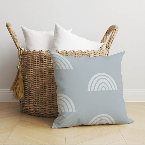 Bows Match Slate Blue Throw Pillow