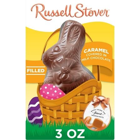 RUSSELL STOVER Easter Caramel Milk Chocolate Easter Bunny, 3 oz.