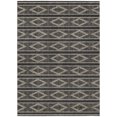 thumbnail image 2 of HomeRoots 599607 8 x 10 ft. Black & Beige Geometric Washable Indoor & Outdoor Rectangle Area Rug, 2 of 5