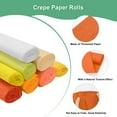 thumbnail image 2 of Papel Crepé, Streamer de Papel Crepé Suave de 8.2ft x 20 Pulgadas / 250 x 50cm, Decorativo [Naranja], 2 of 7