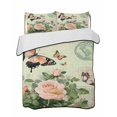 thumbnail image 2 of Vintage Butterfly Roses Twin Size Down Alternative Comforter, Lightweight Comforter Quilt Bedding Set with Pillow Shams Spring Botanical Floral All Seasons Bed Comforter Duvet Insert 68"x86", 2 of 7