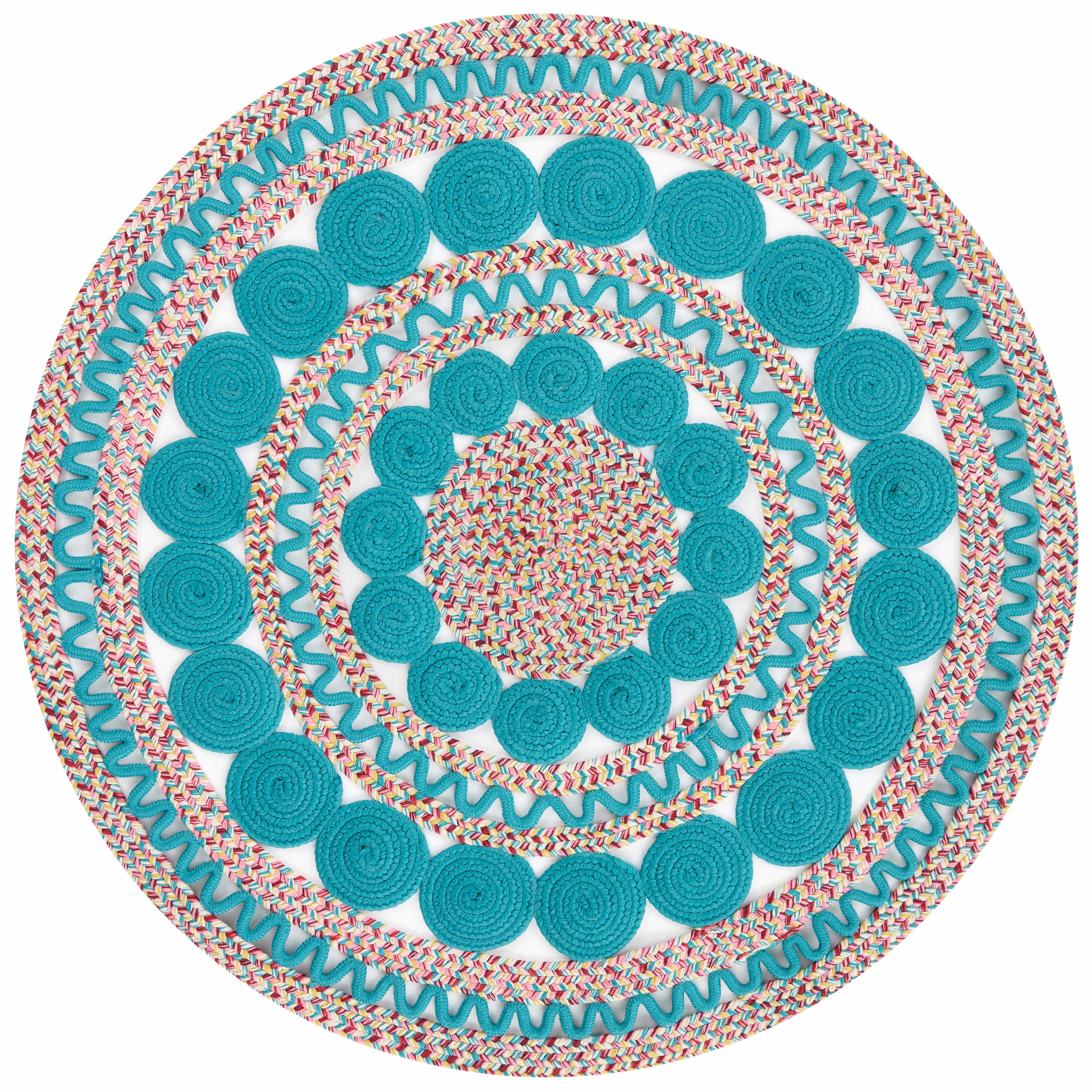 The Pioneer Woman Braided Floral Round Rug, 48"