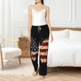 thumbnail image 4 of Salouo Patriotic USA Butterfly Art Print Women's Pajama Pants Casual Loose Sweatpants PJs Flowy Pants Drawstring Palazzo for Women Wide Leg Pants Lounge Pajama -Medium, 4 of 8