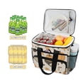 thumbnail image 2 of FORMRS Insulated Cooler Bag 24 Cans Capacity Soft Leakproof Lunch Box with Side Pockets, Beige Fall Books, 2 of 7