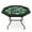 Green, variant on YYAo 48 Inches Foldable Poker Table with Padded Rails and Cup Holders-Blue