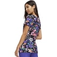 thumbnail image 5 of Heartsoul Prints Scrubs Top For Women V-Neck HS614, S, Hopeful Blooms, 5 of 7