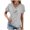 Gray, variant on Fesfesfes Blouse Women's V-Neck Fashion Casual Short Sleeve Spring And Summer Top Women Blouse S(US:4)