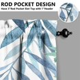 thumbnail image 3 of Vintage Blue Plant Leaves Tier Kitchen Curtains for Bathroom Living Rod Pocket Window Drapes 28"x36" 2 Panels Window Treatment Tiers, 3 of 4