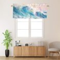 thumbnail image 2 of Watercolor Blue Ocean Valance Rod Pocket Window Curtain for Kitchen Sea Waves Beach Nature Scenery Privacy Window Valances for Living Room Kitchen 54 by 18 in, 1 Panel, 2 of 6