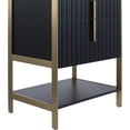 thumbnail image 6 of Fine Fixtures Serenity 24 in. W x 18 in. D x 33.5 in. H Bathroom Vanity in Black Matte with Gel Coated Thick Edge top in Black with Satin Brass Hardware, 6 of 6