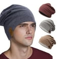 thumbnail image 1 of AURORA TRADE Autumn Winter Unisex Hat Solid Color Warm Relaxed Fit Hip Hop Plush Beanie Cap for Outdoor, 1 of 8
