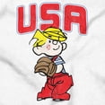 thumbnail image 2 of Dennis The Menace USA Baseball Plus Size Long Sleeve Graphic Tee Shirt Brisco Brands 2X, 2 of 5