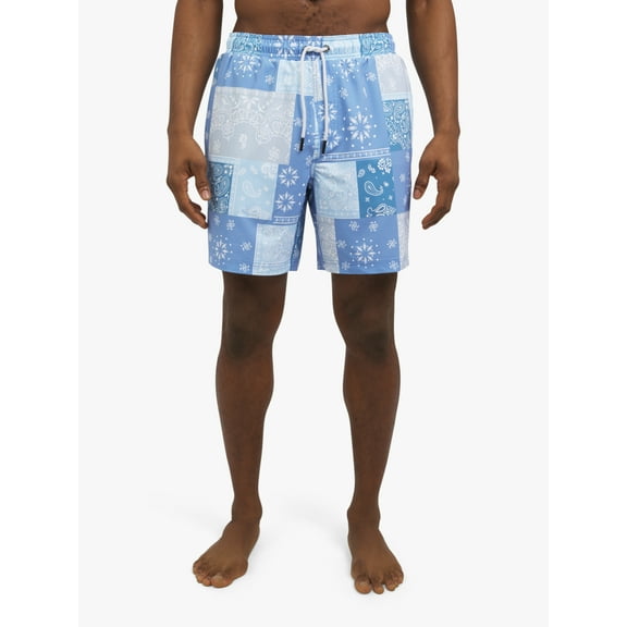 Dogg Supply by Snoop Dogg Men's Paisley Patches Swim Trunks, 7" Inseam, Sizes S-3XL